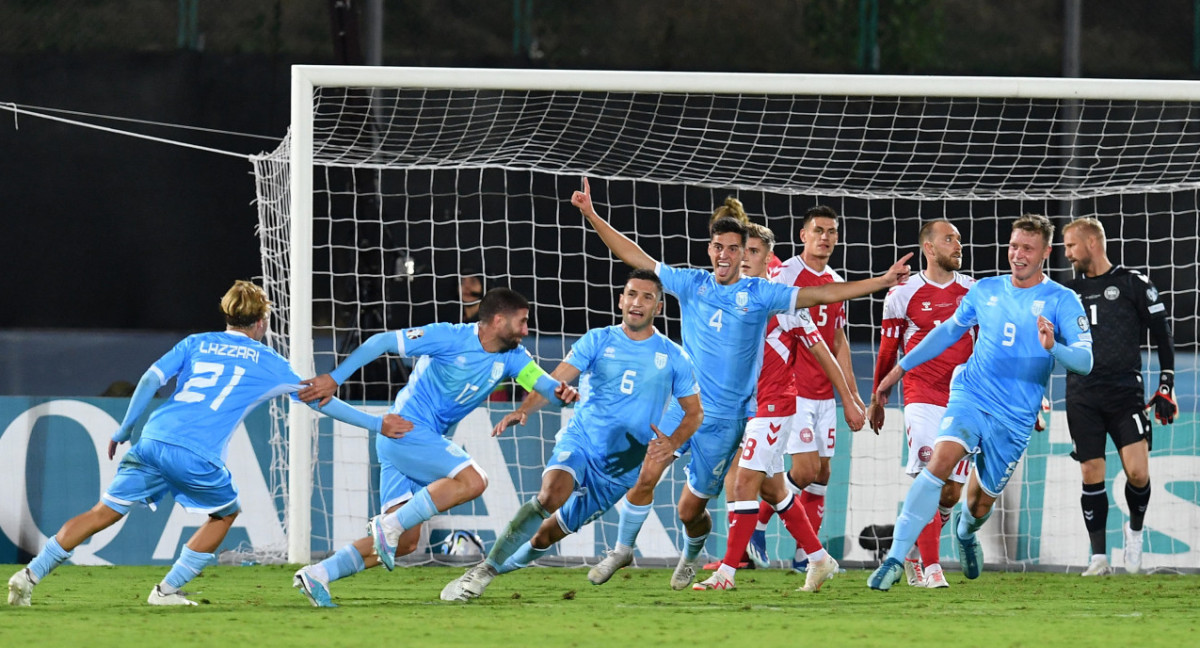 Gol de San Marino en la clasificación a la Eurocopa 2024. Foto: REUTERS.