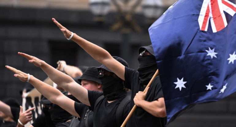 Saludo nazi en Australia. Foto: EFE