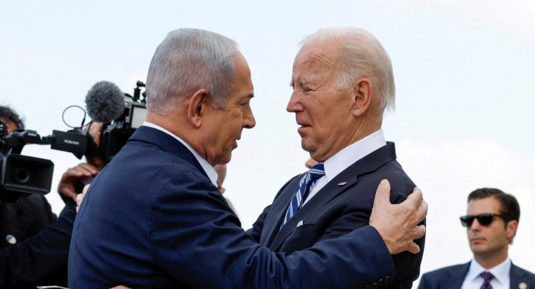 Benjamín Netanyahu y Joe Biden en Israel. Foto: Reuters.