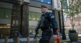 Detención de iraquí con documentación falsa frente a la Embajada de Israel. Foto: NA.