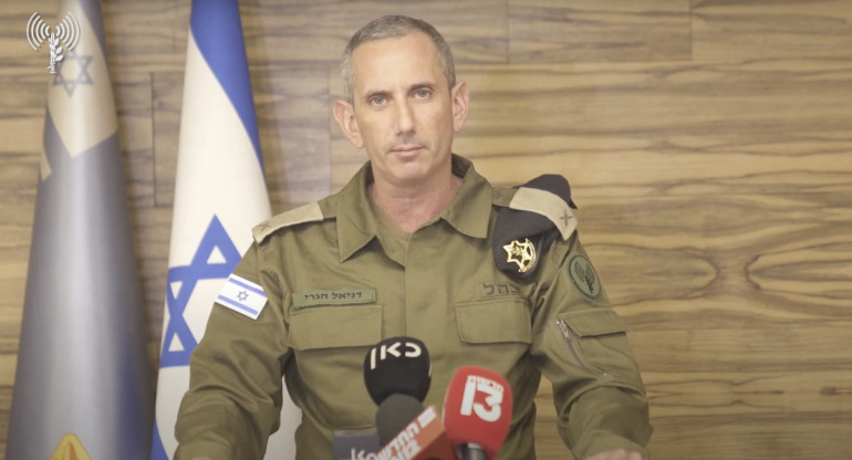 Daniel Hagari, portavoz del Ejército de Israel.