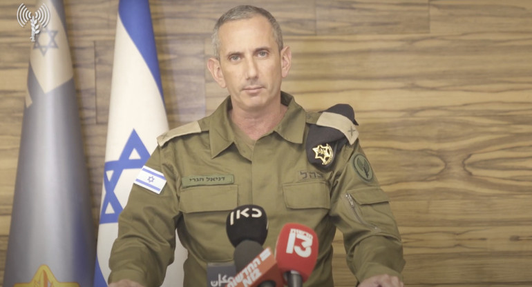 Daniel Hagari, portavoz del Ejército de Israel.