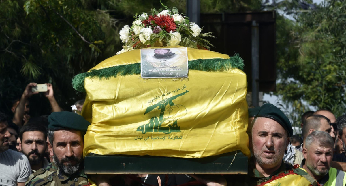 Funeral de miembro del Hezbollah en El Líbano. Foto: EFE.