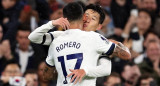 El abrazo entre Cristian Romero y Son Heung-Min. Foto: Reuters.