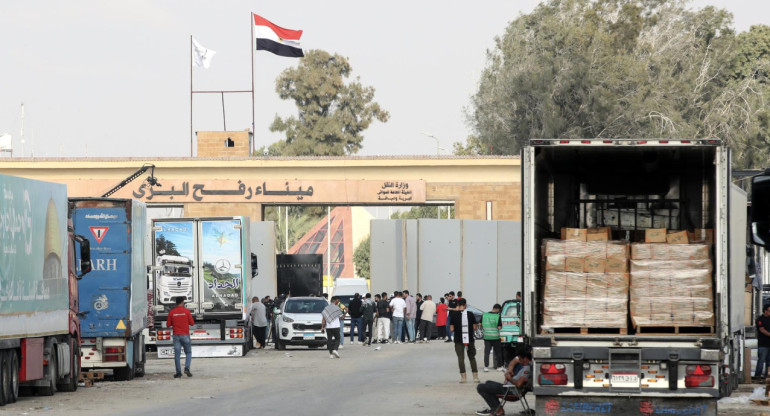 Paso de Rafah. Foto: EFE.