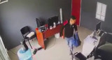 Robo en una carnicería. Foto: captura cámara de seguridad.