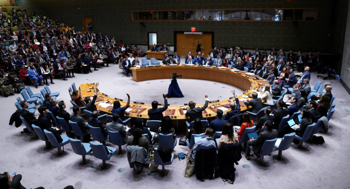 Consejo de Seguridad de la ONU sobre la guerra en Gaza. Foto: REUTERS.