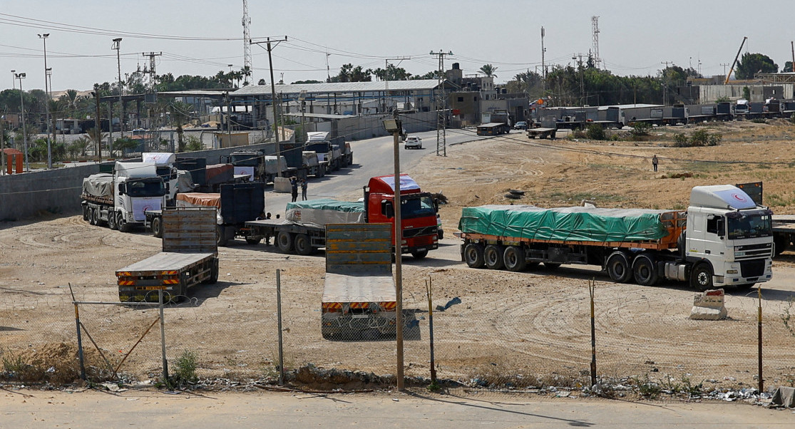 Ayuda humanitaria en la Franja de Gaza. Foto: Reuters.