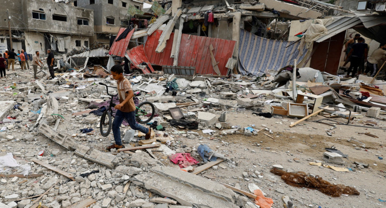 Gaza tras los bombardeos israelíes. Foto: Reuters.