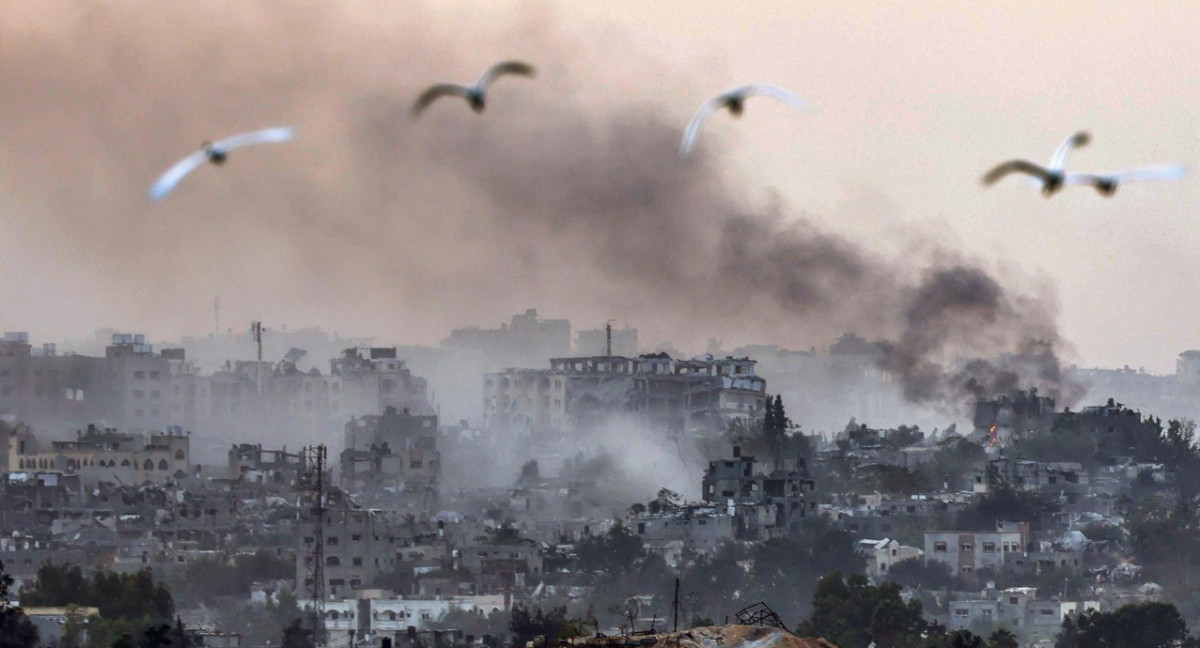 Bombardeos en Gaza. Foto: EFE.