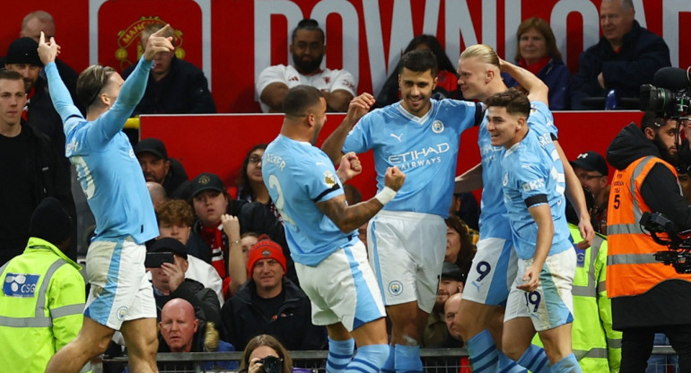 Manchester City goleó al United en el derbi. Foto: Reuters.