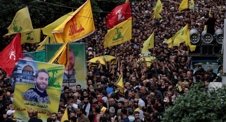 Manifestantes pro Hezbollah. Foto: Reuters.