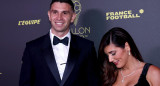 Dibu Martínez y su esposa Mandinha; Balón de Oro 2023. Foto: EFE