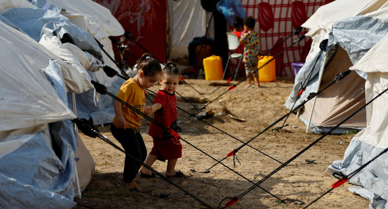 Niños palestinos en Gaza. Foto: Reuters.