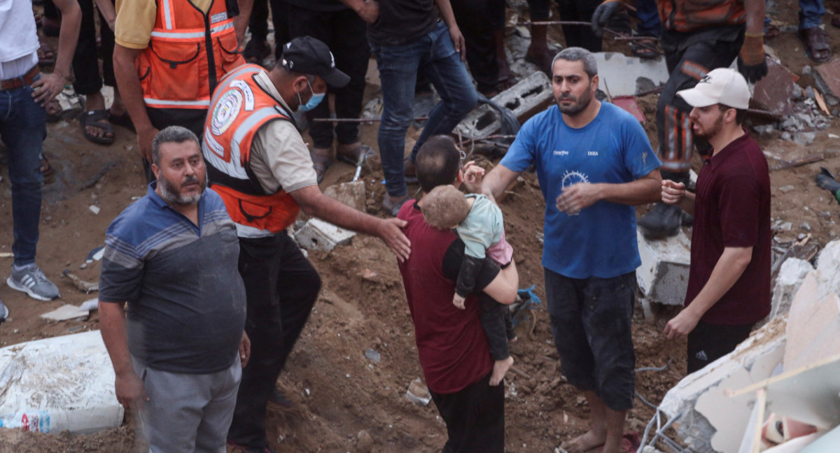 Bombardeo de Israel en la Franja de Gaza. Foto: REUTERS.