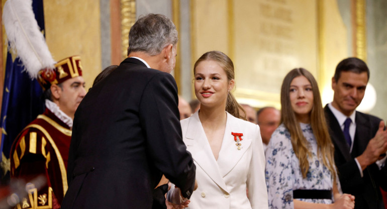 La princesa Leonor juró la Constitución. Foto: Reuters