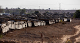 Tanques israelíes dispuestos para el ataque terrestre. Foto: Reuters