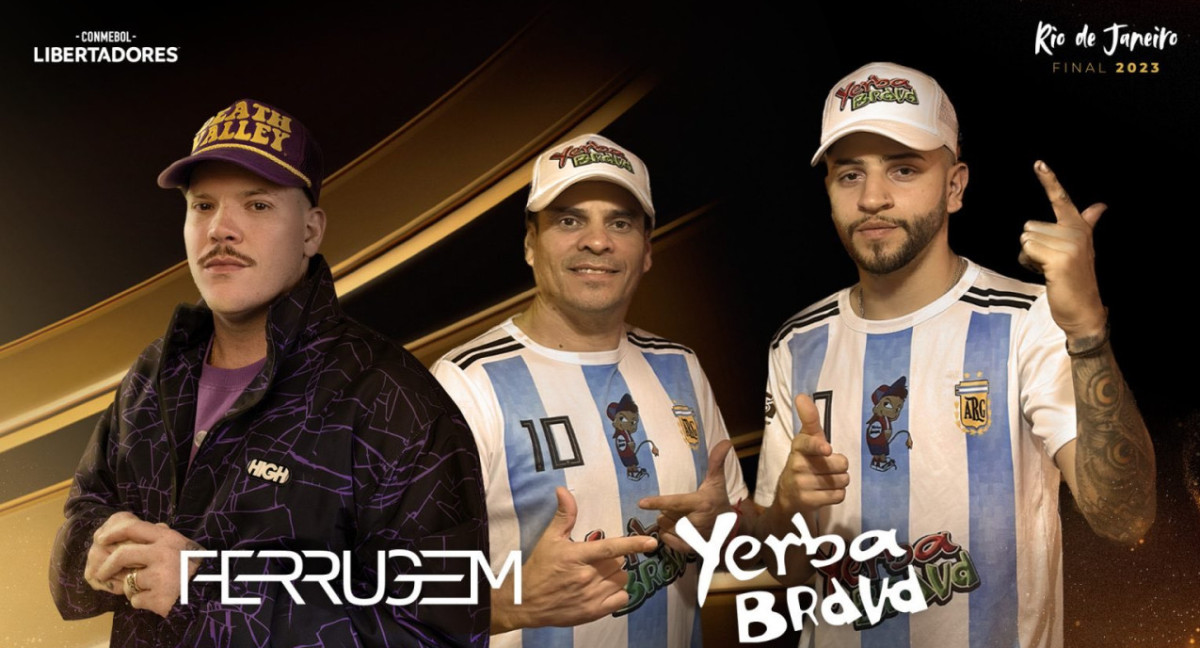 Ferrugem y Yerba Brava, artistas invitados a la final de la Copa Libertadores 2023.