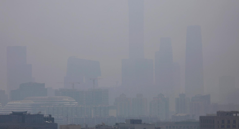 Contaminación en China. Foto: EFE.