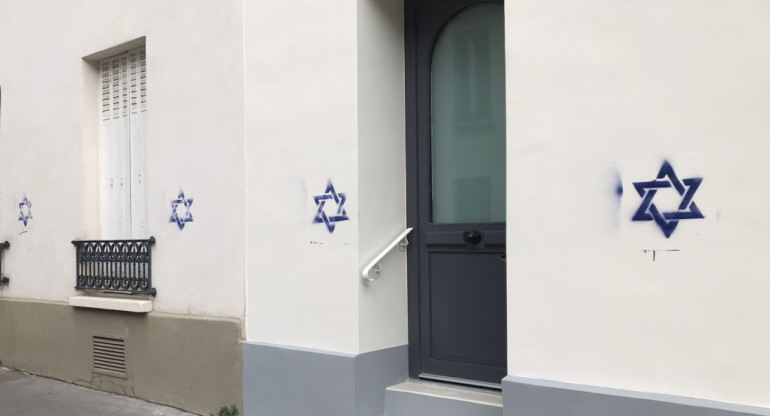 Antisemitismo en Francia. Foto: X @BHasquenoph