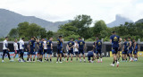 Entrenamiento de Boca en Brasil. Foto: NA