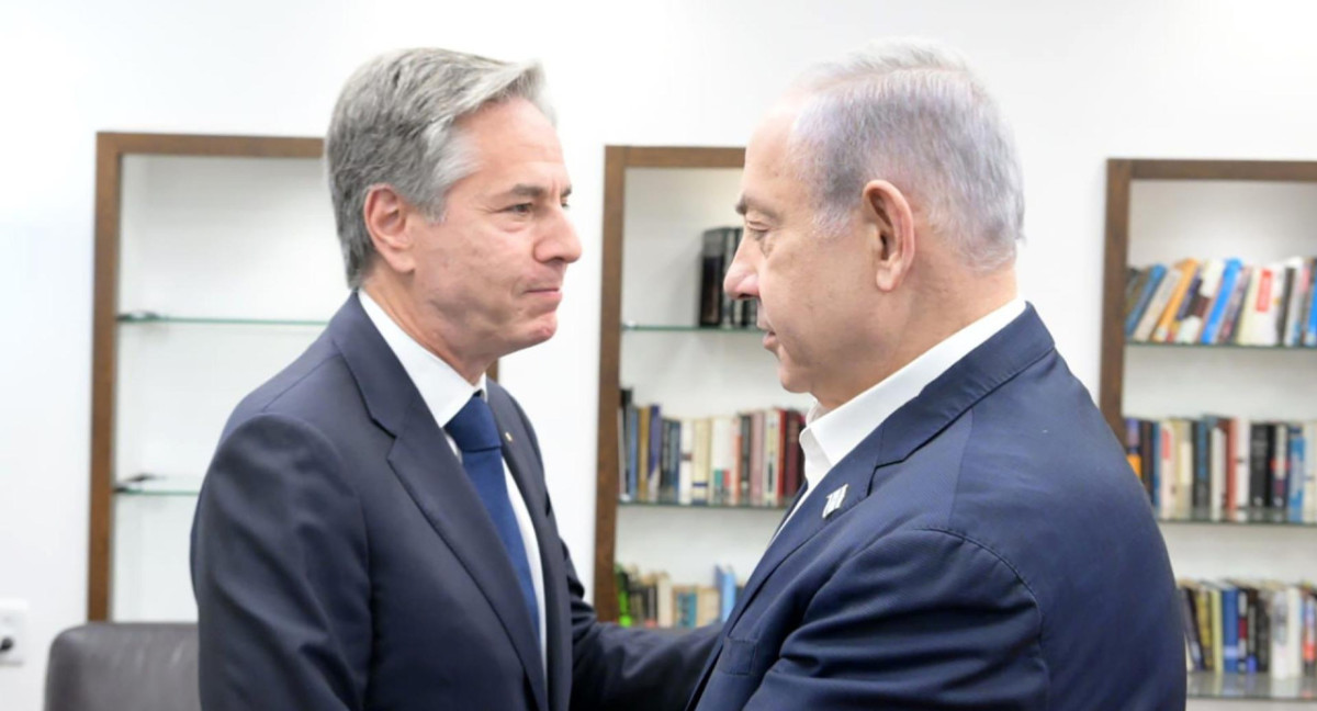 Antony Blinken y Benjamin Netanyahu. Foto: EFE.