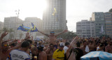 Banderazo de los hinchas de Boca en Río de Janeiro. Foto: Reuters.