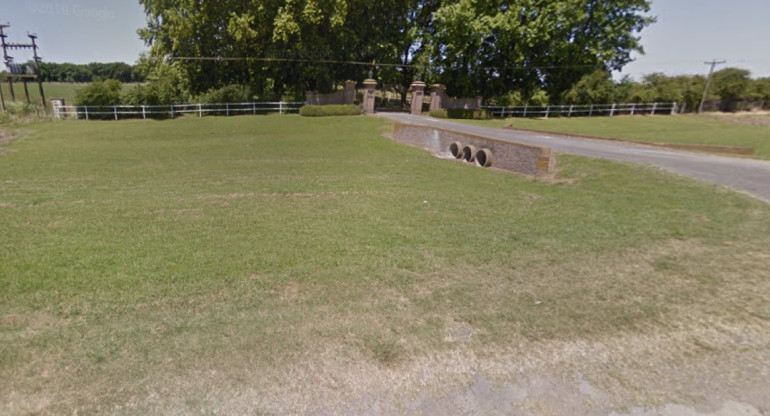 El lugar donde asesinaron al jubilado en Baradero. Foto: Google Maps