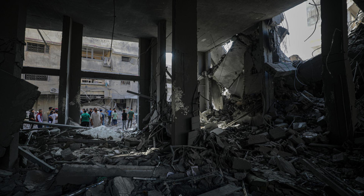 Bombardeos en Gaza. Foto: EFE.