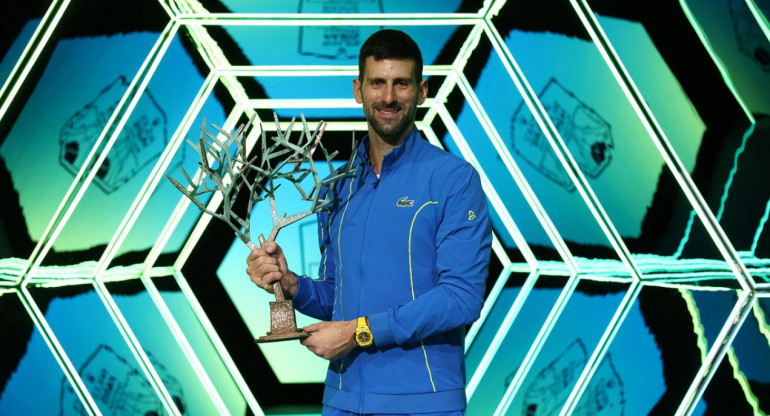 Novak Djokovic campeón del Masters 1000 de París. Foto: Reuters.