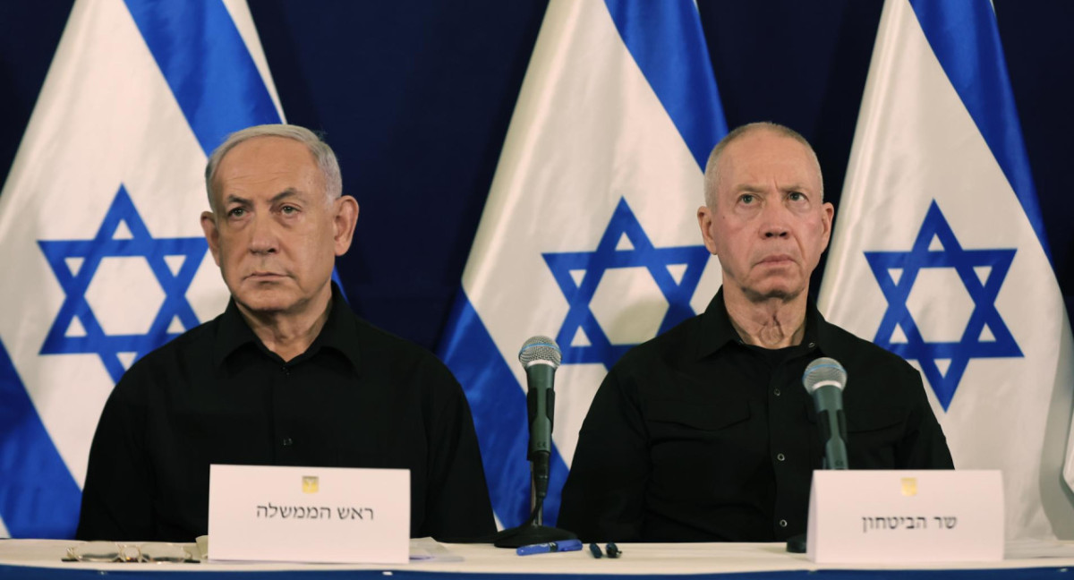 Yoav Gallant junto a Benjamín Netanyahu. Foto: EFE