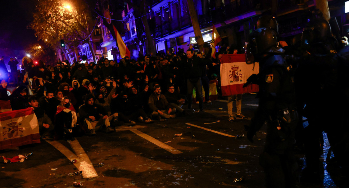 Manifestación en España contra la amnistía. Foto: Reuters.