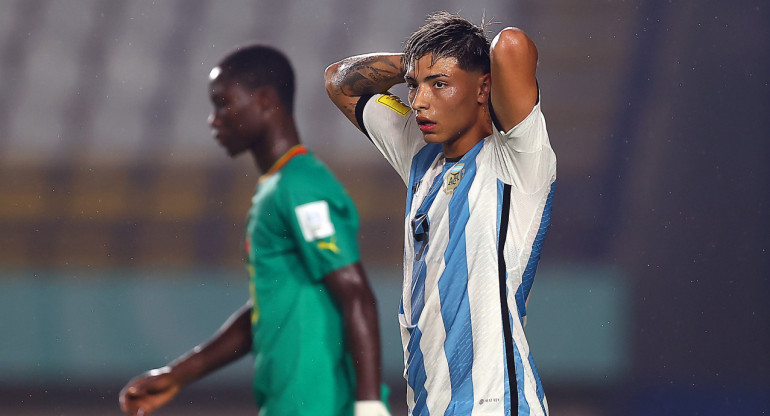La Selección Argentina Sub-17 cayó ante Senegal. Foto: Twitter.