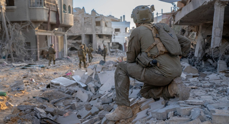 Soldados israelíes en la Franja de Gaza. Foto: Reuters.