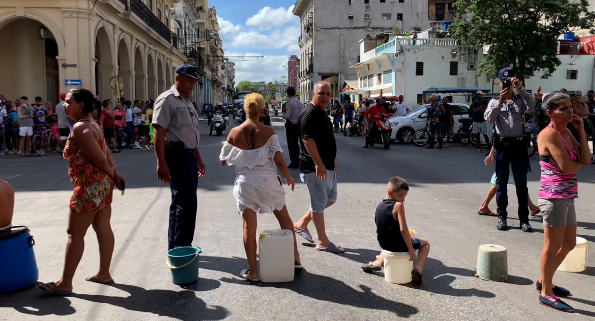 Protesta en Cuba. Foto: EFE.