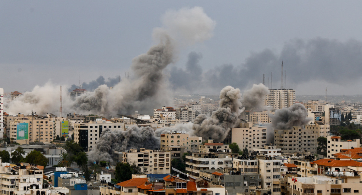 Bombardeos israelíes en Gaza. Foto: Reuters