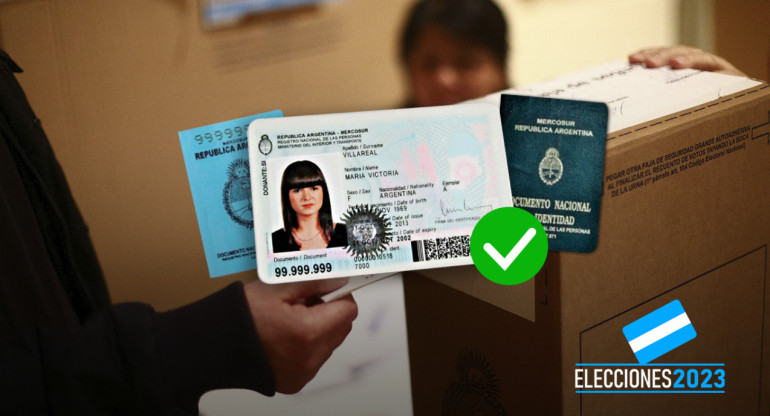 Documentos habilitados para ir a votar. Foto: Canal 26.