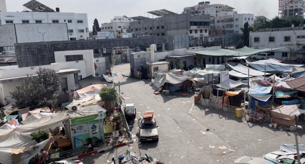 Ofensiva de Israel en el Hospital al Shifa de Gaza. Foto: REUTERS.