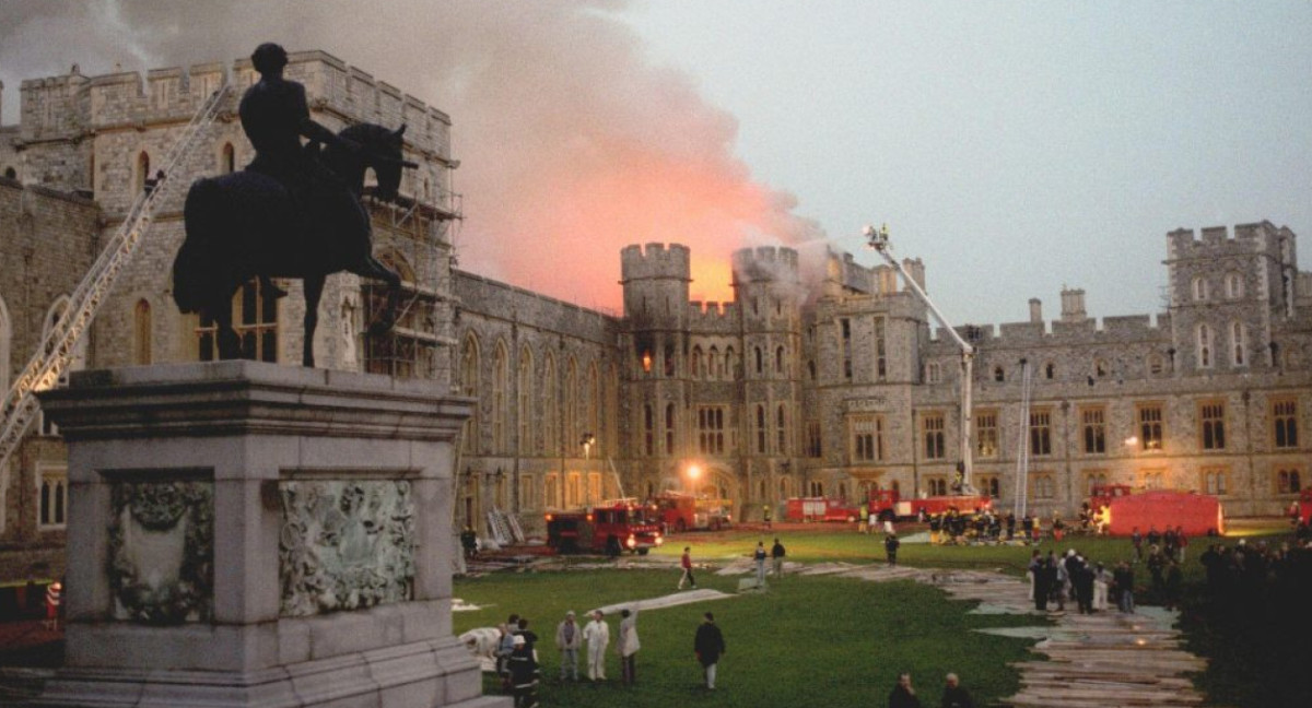 Incendio en el castillo de Windsor. Foto: Archivo.