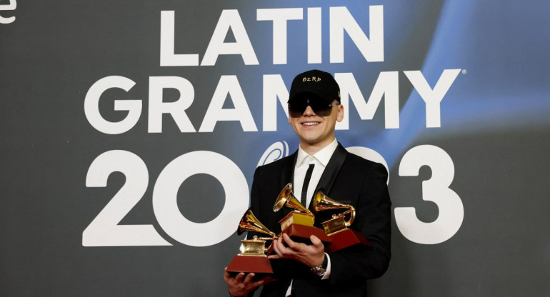 Bizarrap, el gran ganador de los Latin Grammy 2023. Foto: Reuters.