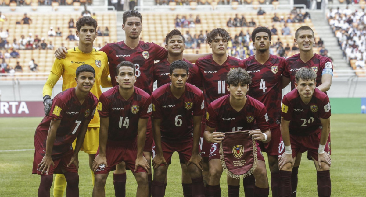 Selección de Venezuela Sub 17 en el Mundial de Indonesia. Foto: EFE.