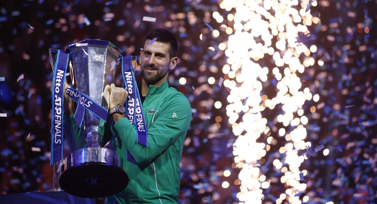 Novak Djokovic en el ATP Finals. Foto: REUTERS.