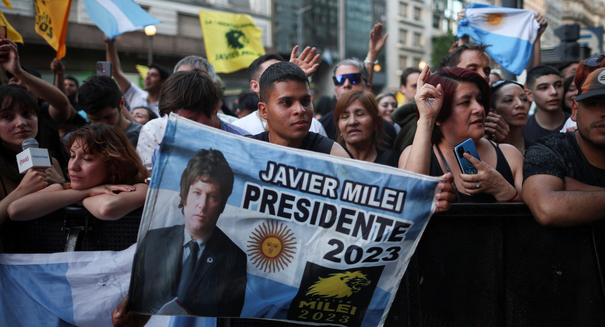 Seguidores de Javier Milei. Foto: Reuters.