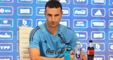 Lionel Scaloni en conferencia de prensa. Foto: X @Argentina.