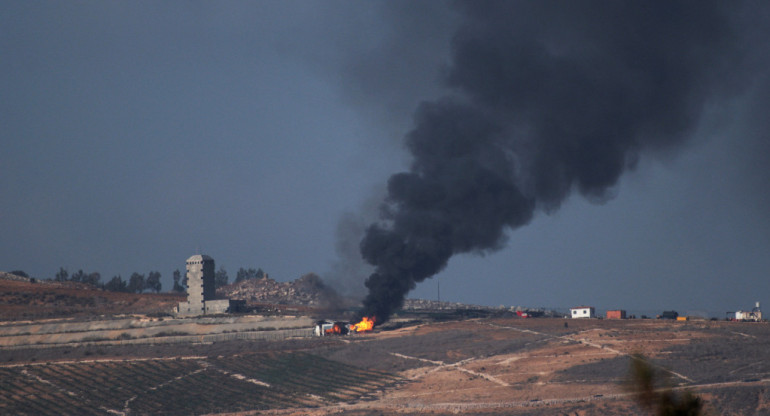 Enfrentamientos en la frontera Líbano-Israel. Foto: Reuters