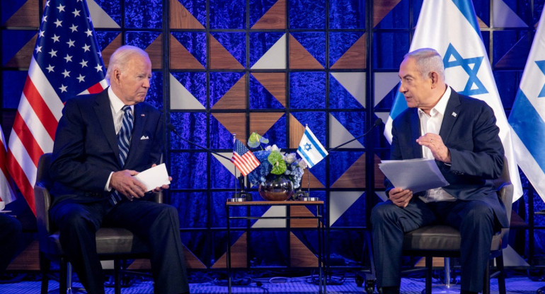 Joe Biden y Benjamín Netanyahu. Foto: Reuters.