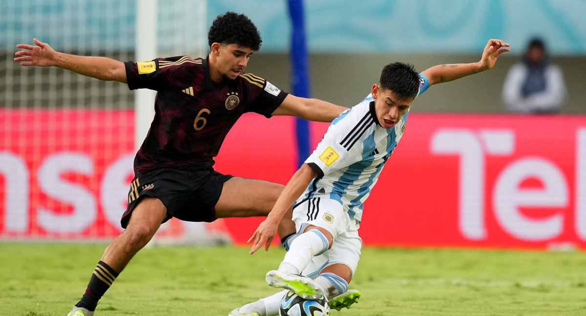 Argentina Sub 17 cayó ante Alemania en el Mundial de Indonesia 2023. Foto: Twitter.
