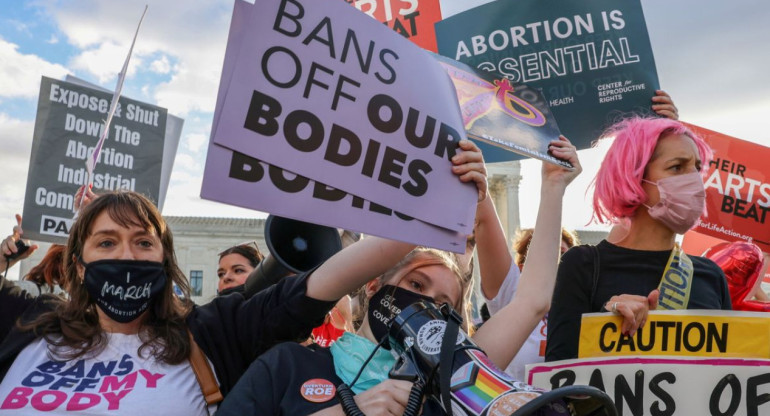 Marchas a favor del aborto. Foto: EFE