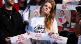 Protestas por la aparición de Kfir Bibas con vida. Foto: Reuters