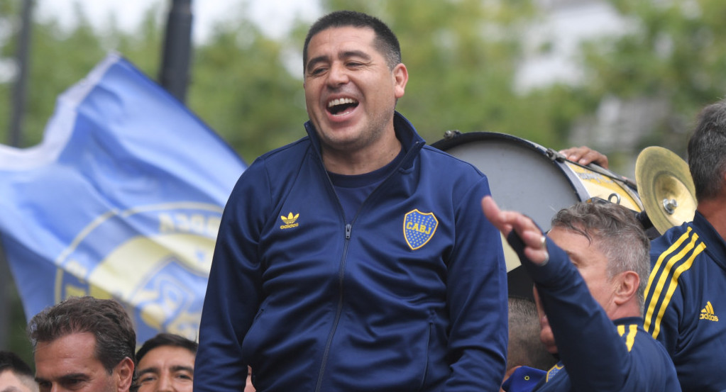 Juan Román Riquelme en la convocatoria de los hinchas de Boca. Foto: Télam